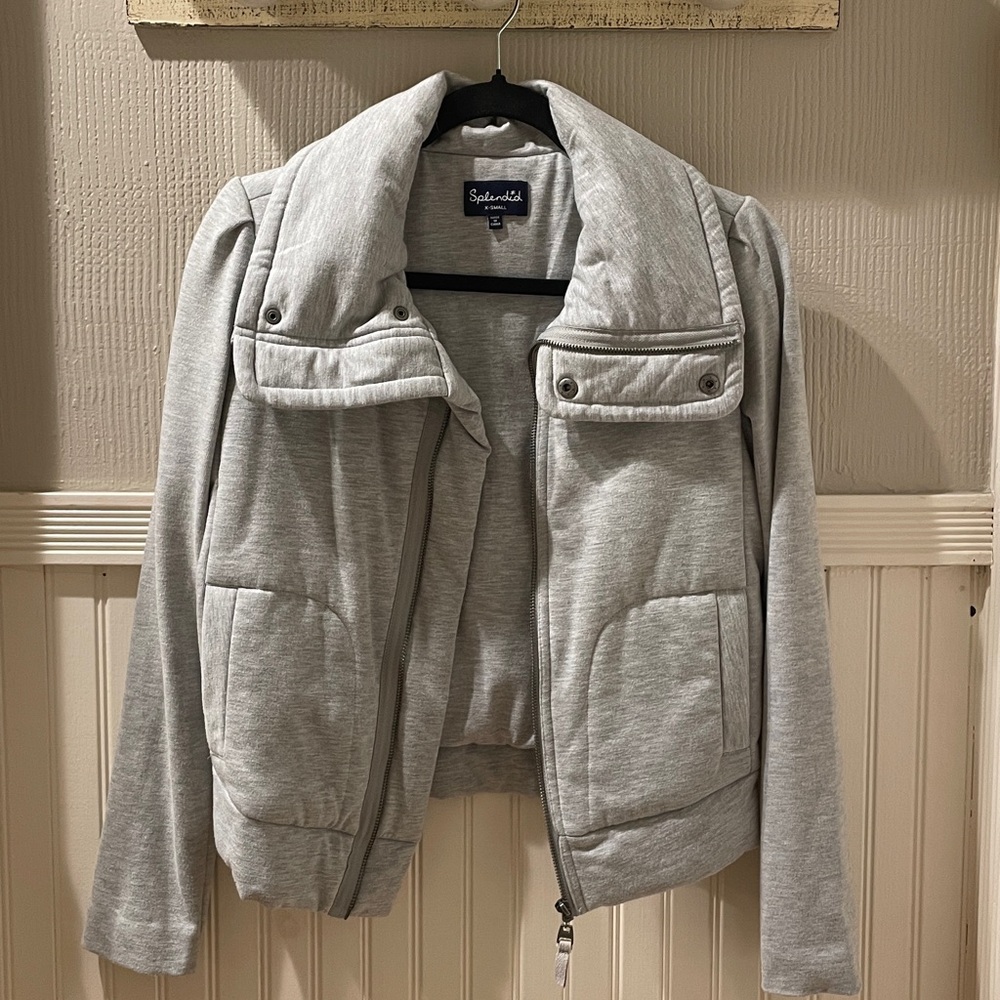 Splendid grey sweatshirt jacket